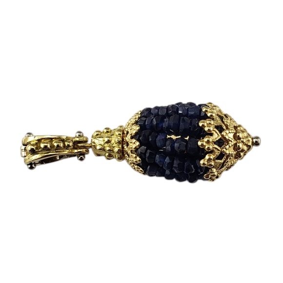 18 Karat Yellow Gold and Sapphire Pendant Enhancer #20325 - Picture 3 of 8